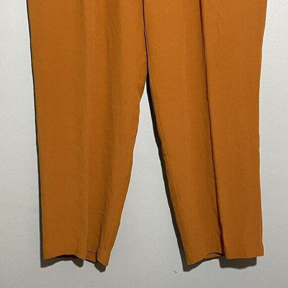 Eileen Fisher Women Pants Slacks Trousers Size L Fall Pumpkin Elastic Workwear - Picture 5 of 10